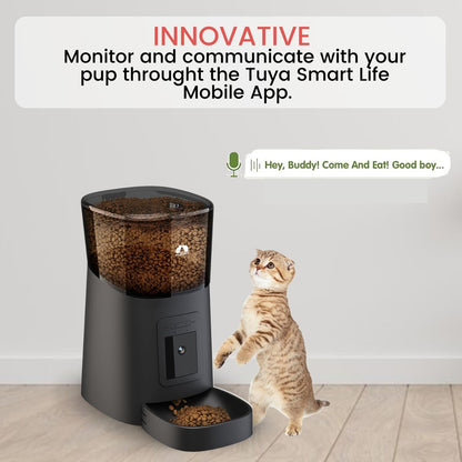 Floofi Smart Pet Feeder with Camera - Black -