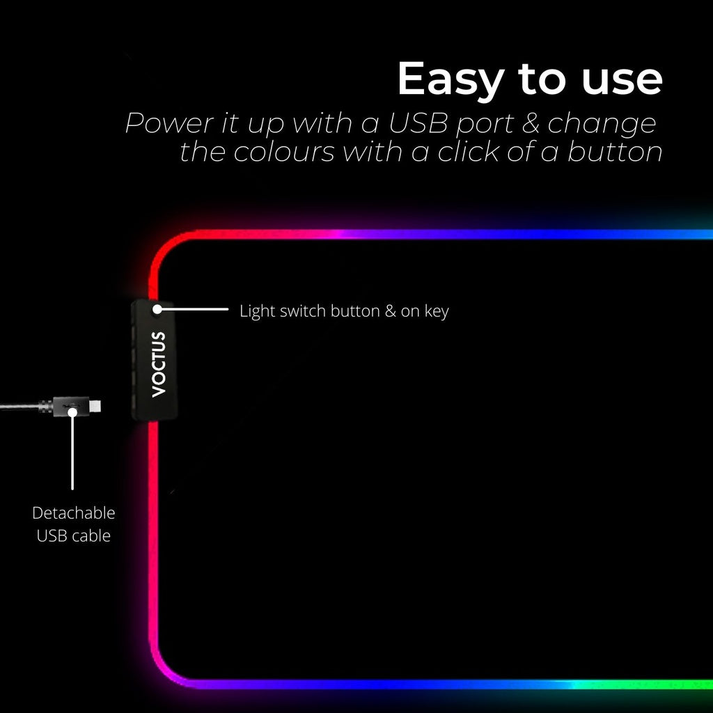 Voctus RGB Mouse Pad 4 USB Ports 800x300x4mm