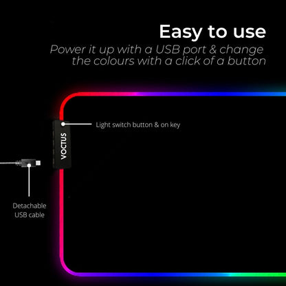 Voctus RGB Mouse Pad 4 USB Ports 800x300x4mm