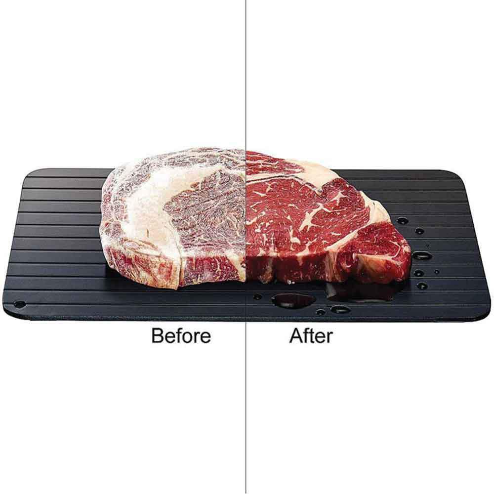 Defrost Express Defrosting Meat Tray - Miracle Aluminium Thawing Plate Board Mat