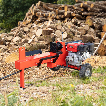 Yukon 15ton Petrol Hydraulic Log Splitter Wood Timber Firewood Block Cutter 196cc