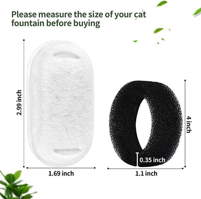 YES4PETS 24 x Pet Dog Cat Fountain Filter Replacement Activated Carbon Exchange Filtration System