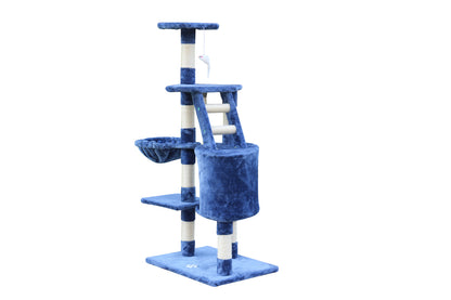 YES4PETS 120 cm Multi level Cat Kitten Scratching Post Tree-Blue