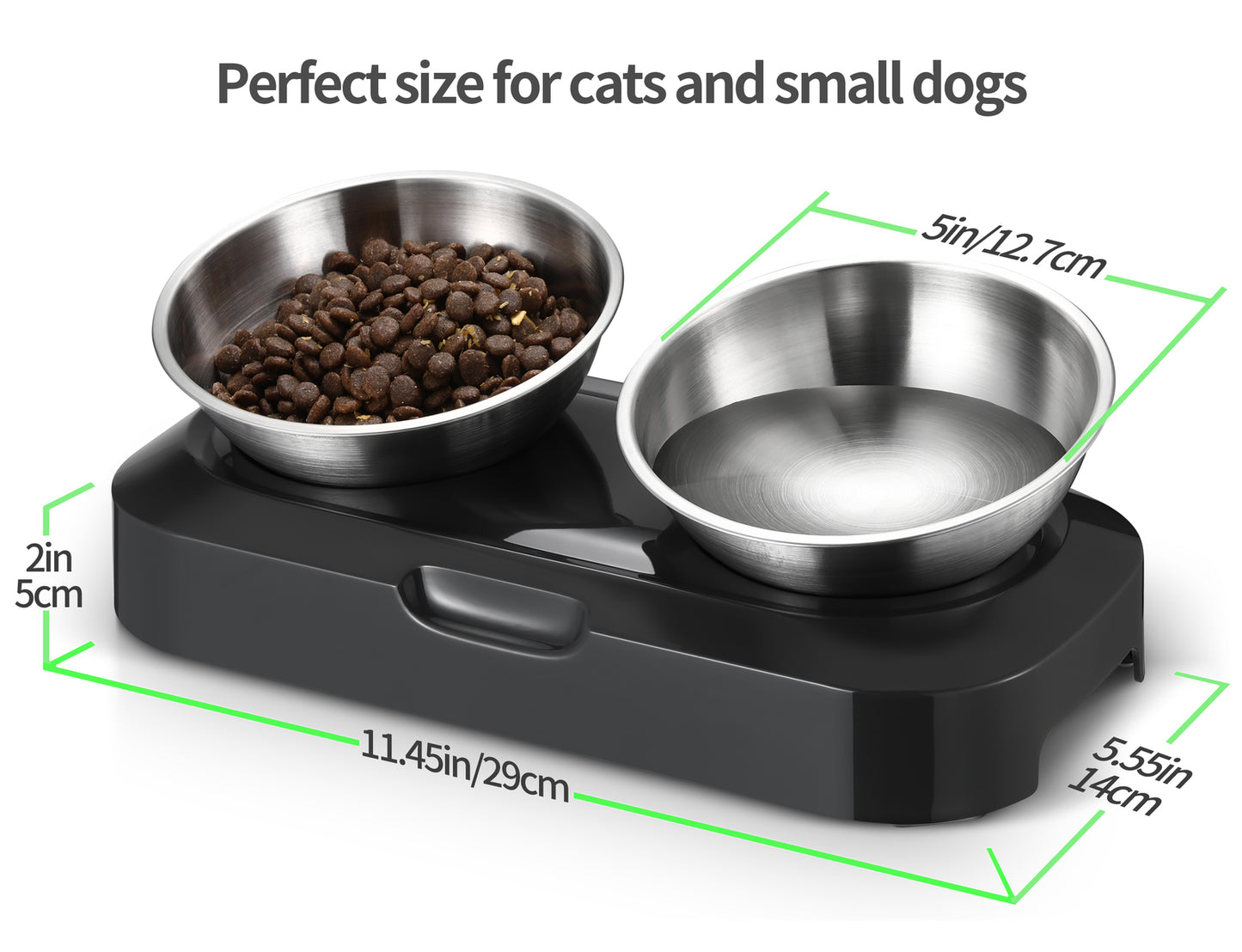 YES4PETS Stainless Steel Pet Bowl Water Bowls Portable Anti Slip Skid Feeder Dog Rabbit Cat