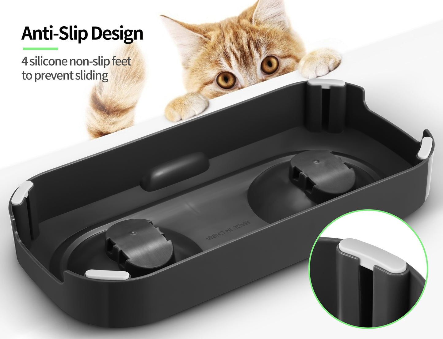 YES4PETS Stainless Steel Pet Bowl Water Bowls Portable Anti Slip Skid Feeder Dog Rabbit Cat