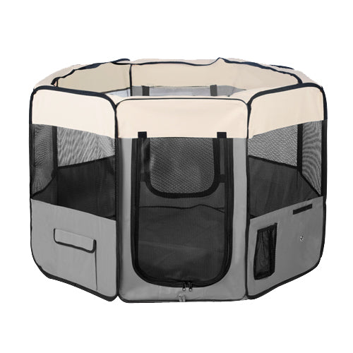 YES4PETS Medium Grey Pet Dog Cat Dogs Puppy Rabbit Tent Soft Playpen