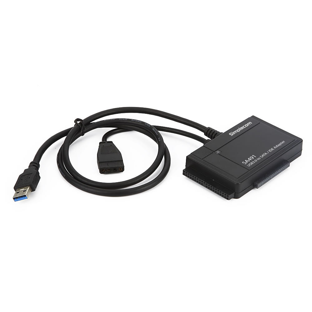 Simplecom SA491 3-IN-1 USB 3.0 TO 2.5", 3.5" & 5.25" SATA/IDE Adapter with Power Supply