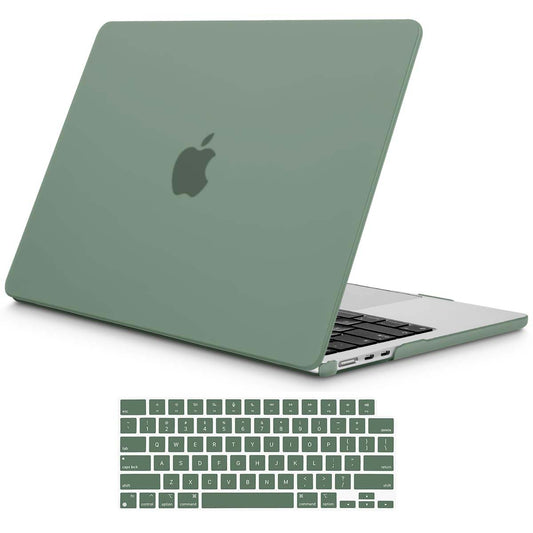 15 inch Air 2023 MacBook Air Matte Case  A2941 M2 Chip Hard Shell Case Keyboard Cover Midnight Green