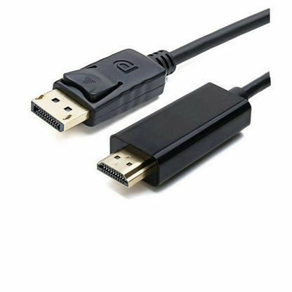 1.8m DisplayPort Display Port DP Gold to HDMI Male Video Audio Converter Cable