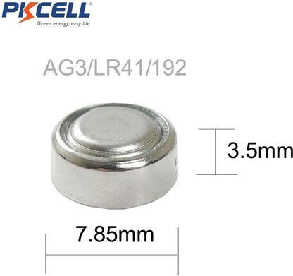 BUTTON CELL BATTERIES [10 pack]: 1.5V - AG3 - LR41 - G3 - 192