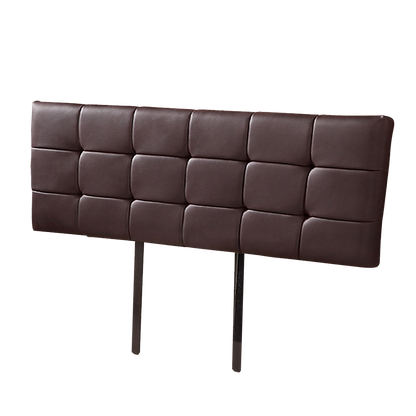 PU Leather King Bed Deluxe Headboard Bedhead - Brown