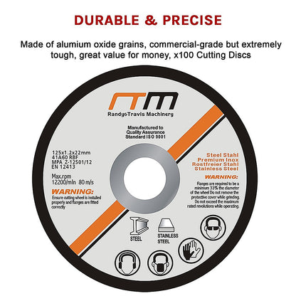 125mm 5" Cutting Disc Wheel for Angle Grinder x100