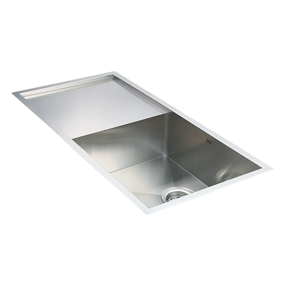 960x450mm Handmade Stainless Steel Undermount / Topmount Kitchen Sink with Waste