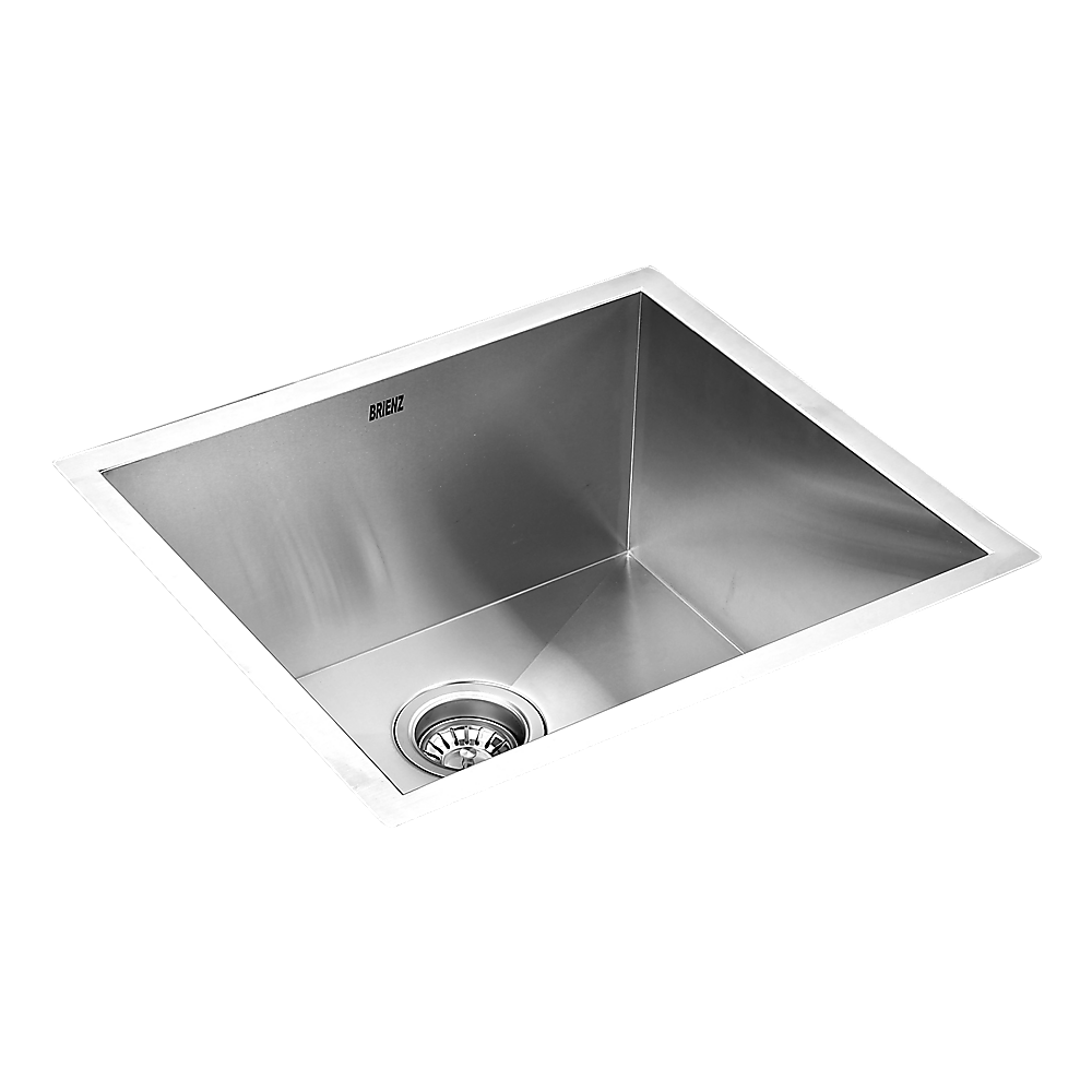 510x450mm Handmade Stainless Steel Undermount / Topmount Kitchen Laundry Sink with Waste