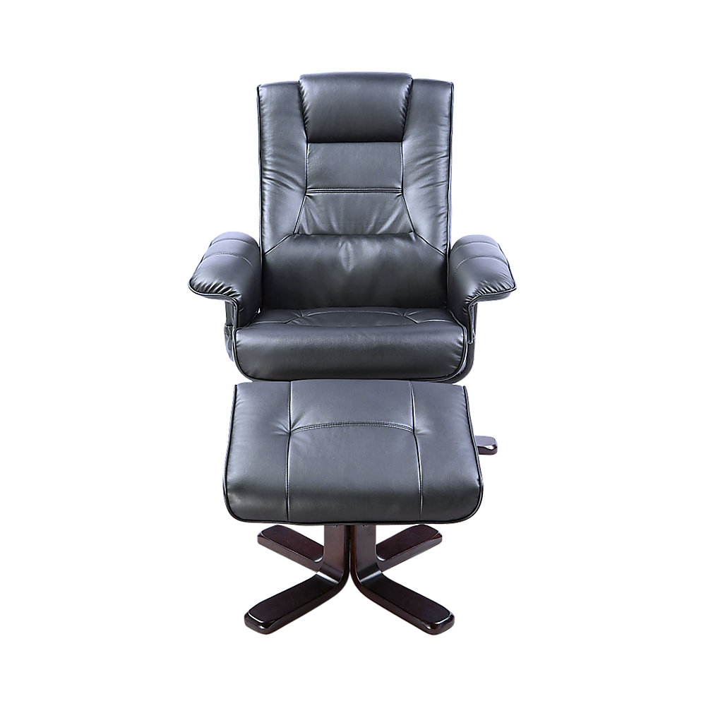 PU Leather Massage Chair Recliner Ottoman Lounge Remote