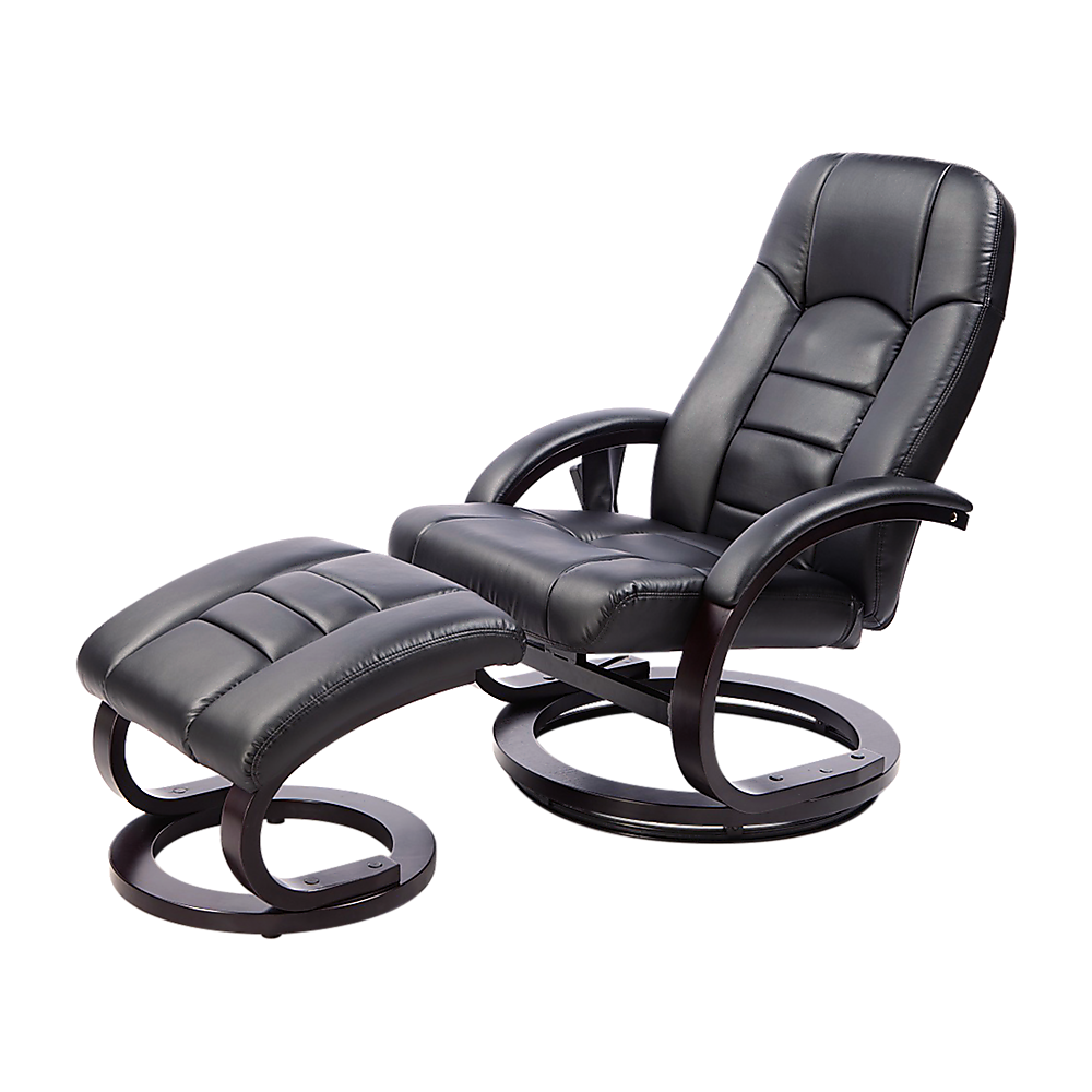 PU Leather Massage Chair Recliner Ottoman Lounge Remote