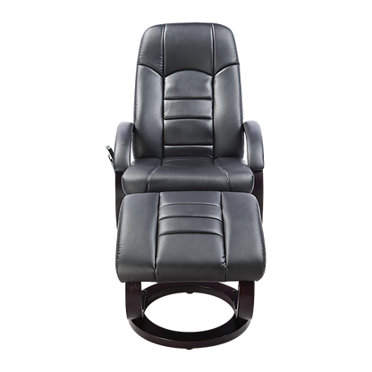 PU Leather Massage Chair Recliner Ottoman Lounge Remote