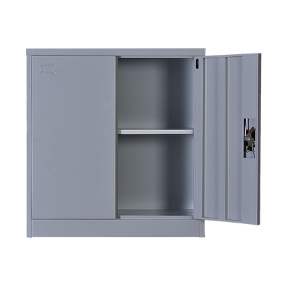 Two-Door Shelf Office Gym Filing Storage Locker Cabinet Safe