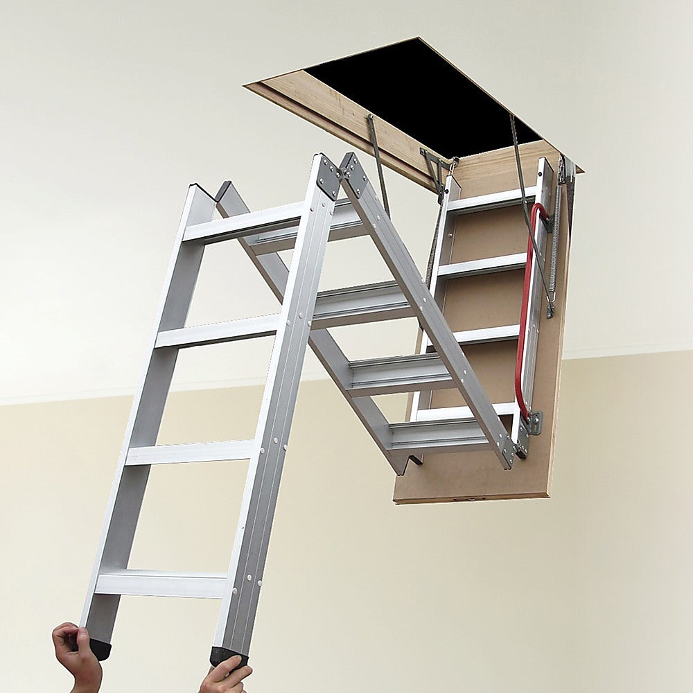 Deluxe Aluminium Attic Loft Ladder - 2700mm to 3050mm