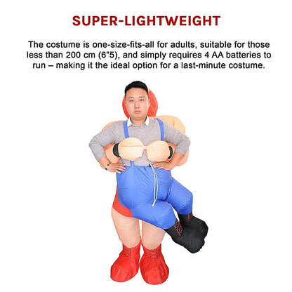 WRESTLER Fancy Dress Inflatable Suit -Fan Operated Costume