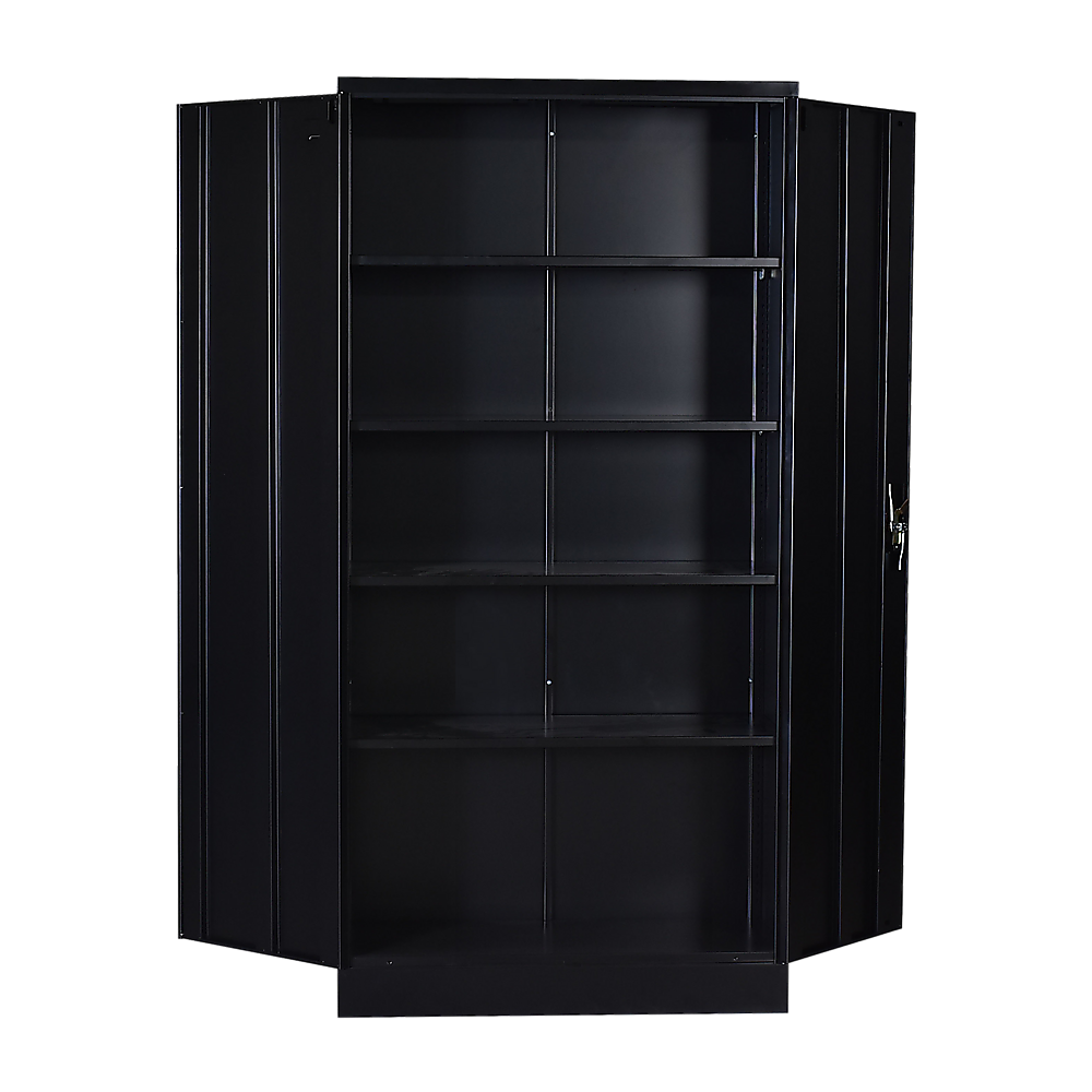 Two-Door Shelf Office Gym Filing Storage Locker Cabinet Safe