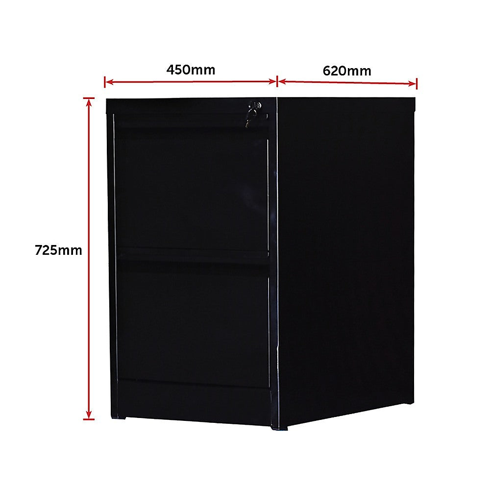 2-Drawer Shelf Office Gym Filing Storage Locker Cabinet