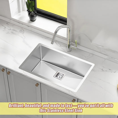 810x505mm Handmade 1.5mm Stainless Steel Undermount / Topmount Kitchen Sink with Square Waste