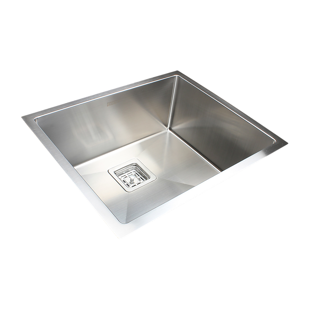 550x455mm Handmade 1.5mm Stainless Steel Undermount / Topmount Kitchen Sink with Square Waste