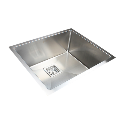 550x455mm Handmade 1.5mm Stainless Steel Undermount / Topmount Kitchen Sink with Square Waste