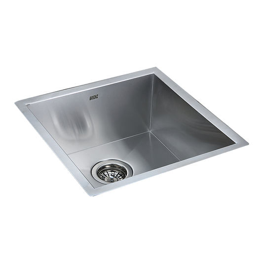 440x440mm Handmade Stainless Steel Undermount / Topmount Kitchen Laundry Sink with Waste