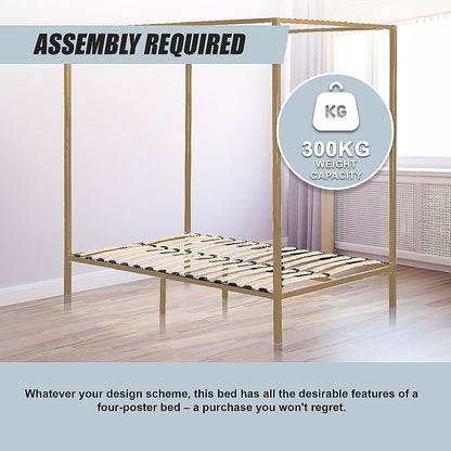 4 Four Poster Queen Bed Frame