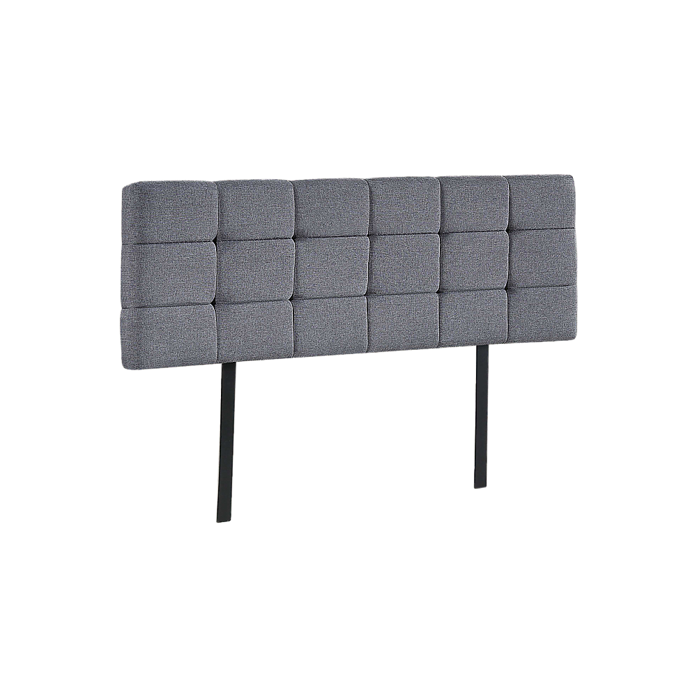 Linen Fabric Queen Bed Deluxe Headboard Bedhead - Grey