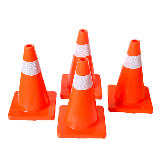 4pcs 45cm Road Traffic Cones Reflective Overlap Parking Emergency Safety Cone