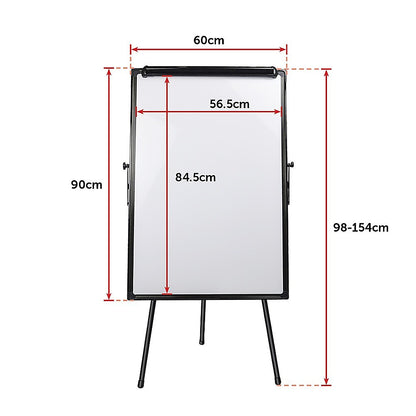 60 x 90cm Magnetic Writing Whiteboard Dry Erase w/ Height Adjustable Tripod Stand