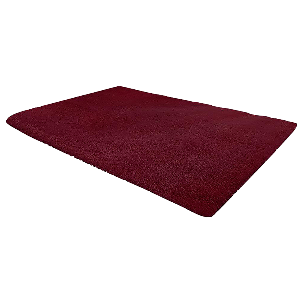 230x160cm Floor Rugs Large Shaggy Rug Area Carpet Bedroom Living Room Mat - Burgundy