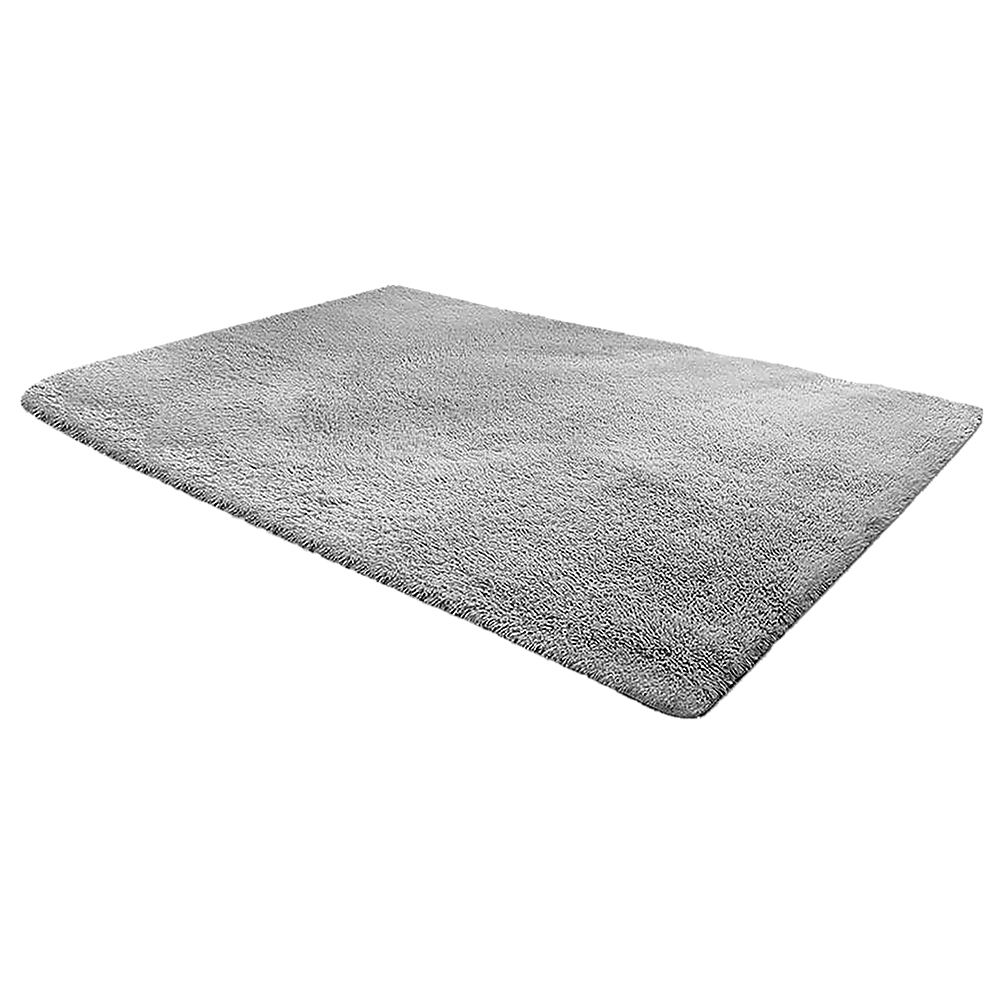 230x160cm Floor Rugs Large Shaggy Rug Area Carpet Bedroom Living Room Mat - Grey