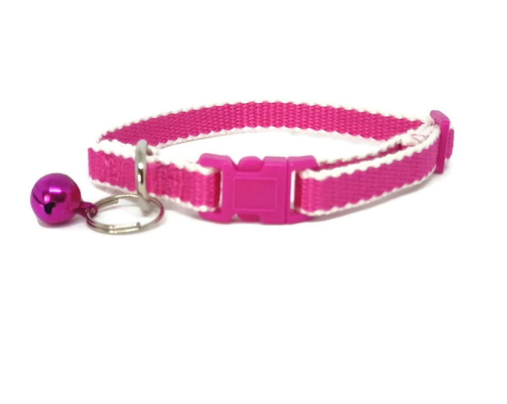 100% Pure Bamboo Fibre Cat Collar Plastic Buckle Pink - Moondidley Pets