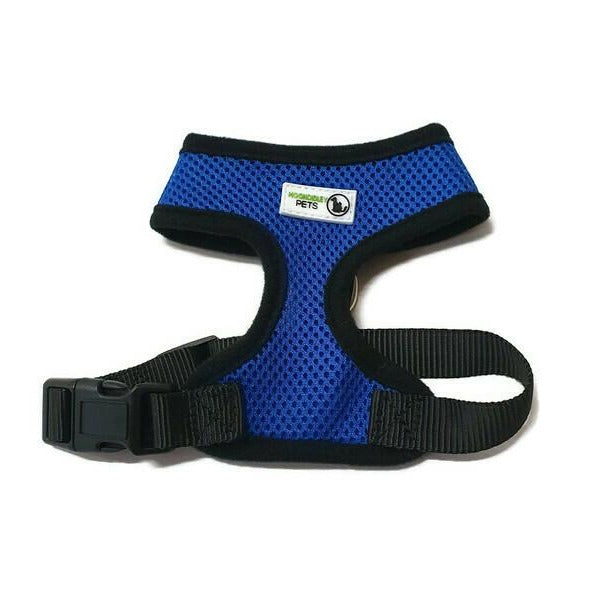 Pet Harness Soft Air Mesh Padded Adjustable - Moondidley Pets Small Navy