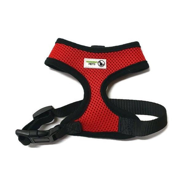 Pet Harness Soft Air Mesh Padded Adjustable - Moondidley Pets X-Large Red