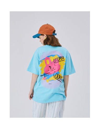 [BT21] BTS Line Friends Collaboration - COOKY UTOPIA Light Blue T-Shirt