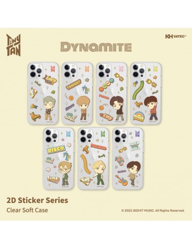 BTS x TinyTAN Goods - Dynamite 2D Sticker Series Clear Soft Case for Android